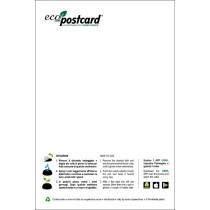 Eco-Postcard cartolina illustrazione ad acquerello - Girasole