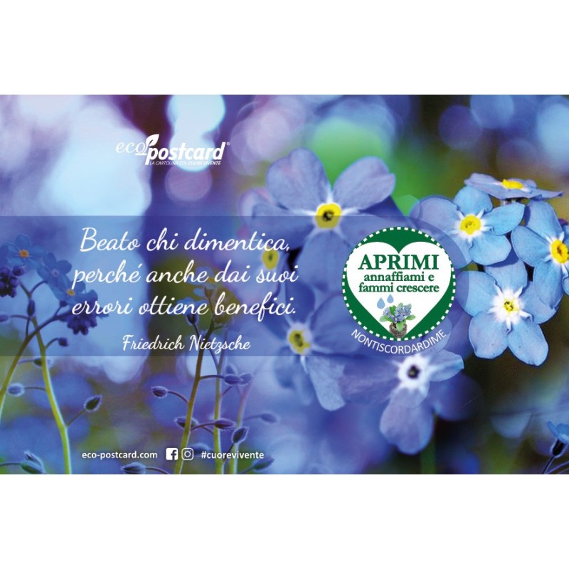 Eco-Postcard cartolina citazione Friedrich Nietzsche
