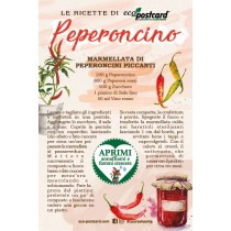 Eco-Postcard con Ricetta Marmellata peperoncini piccanti