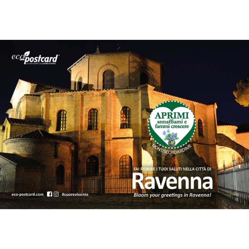 Eco-Postcard Turistica di Ravenna - Basilica di San Vitale - Nontiscordardimé