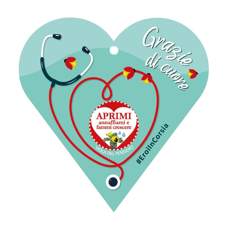 Eco-Decors Biglietto d’auguri ecologico EroiInCorsia – Viola del pensiero