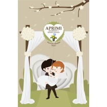 Eco-Postcard per annunciare o celebrare il tuo matrimonio - Viola del pensiero