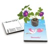 Eco-Postcard Cartolina Ecologica Auguri Nascita bambina - Morning glory