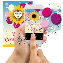 Eco-Postcard cartolina Auguri Viventi con pianta di Girasole