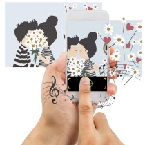 Eco-Postcard Love auguri coppia per San Valentino innamorati con Realtà Aumentata - Ipomea