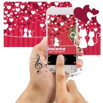 Eco-Postcard Love auguri per San Valentino Gatti innamorati con Realtà Aumentata - Ipomea