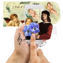 Eco-Postcard Artistica - Putti Raffaello con Realtà Aumentata