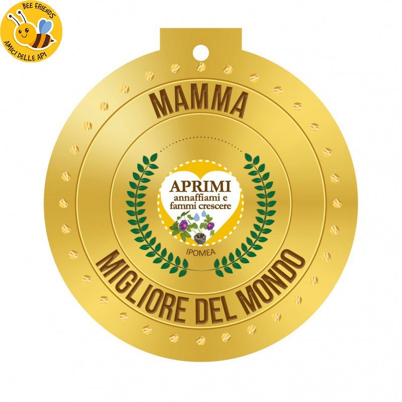 Eco-Decors Medaglia ecologica vivente “Mamma migliore del mondo” (Ipomea)