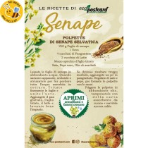 Eco-Postcard con ricetta polpette di senape selvatica