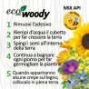 Eco-Woody cubo di legno con fiori amici delle api