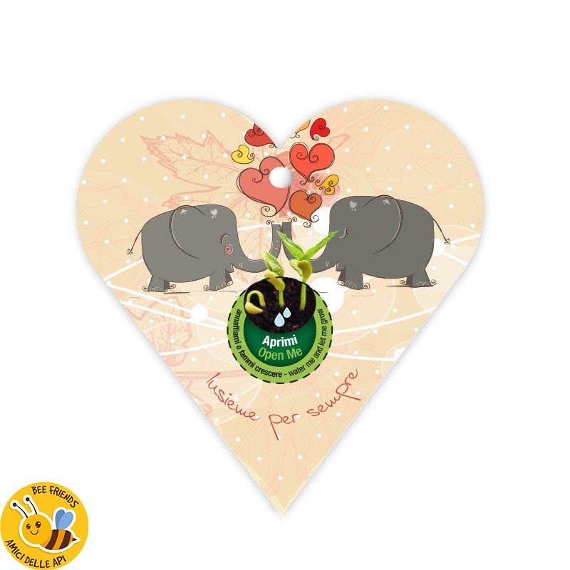 Eco-Decors Biglietto d’auguri ecologico Elefanti – Ipomea