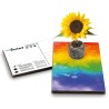 Eco-Postcard Arcobaleno ad Acquerello Girasole LGBT