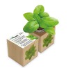Eco-Woody - Cubo di legno 100% ecologico e sostenibile con semi di Basilico