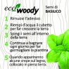 Eco-Woody - Cubo di legno 100% ecologico e sostenibile con semi di Basilico