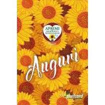 Eco-Postcard cartolina Auguri Viventi con pianta di Girasole