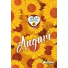 Eco-Postcard cartolina Auguri Viventi con pianta di Girasole