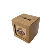 Eco-Woody cubo di legno con semi di Ipomea