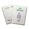 Biglietto Augurale carta piantabile con semi LAVANDA