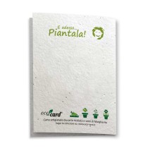 ECOCARD Biglietto AUGURI VIVISSIMI in carta piantabile con semi MARGHERITA