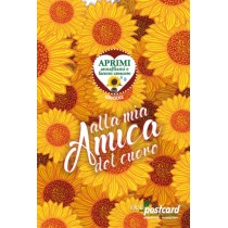 Eco-Postcard cartolina Auguri Regalo Amica con pianta di Girasole