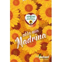 Auguri Regalo Madrina con pianta di Girasole