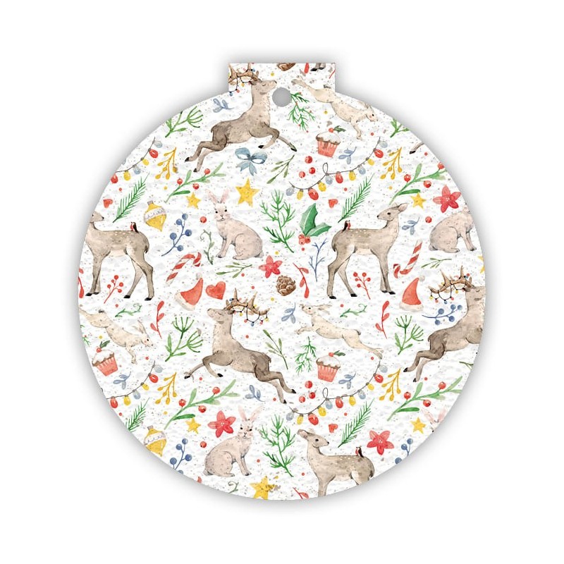 ECOCARD addobbo natalizio in carta piantabile con semi FIORI MISTI