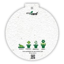 Eco-Card Kit palline natalizie piantabili 3 soggetti texture - fiori misti