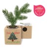 Eco-Woody Natalizio - Cubo di legno 100% ecologico con semi di Tagete
