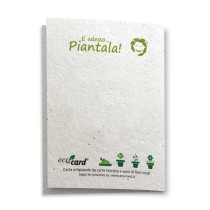 ECO-CARD Biglietto Auguri Naturali in carta piantabile con SEMI MISTI