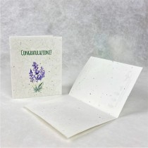ECO-CARD Biglietto Congratulazioni in carta piantabile con LAVANDA