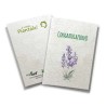 ECO-CARD Biglietto Congratulazioni in carta piantabile con LAVANDA