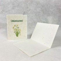 ECO-CARD Biglietto Congratulazioni in carta piantabile con MARGHERITA