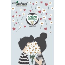 Eco-Postcard Love auguri coppia per San Valentino innamorati con Realtà Aumentata - Ipomea