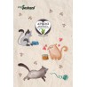 Eco-Postcard gatto felice - erba gatta
