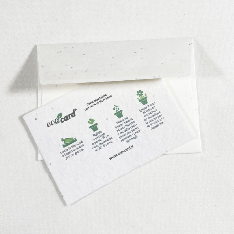 ECO-CARD busta  biglietto piantabile con semi per fiorai