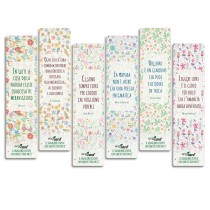 ECO-CARD 6 segnalibri piantabile assortiti serie citazioni con semi di fiori misti