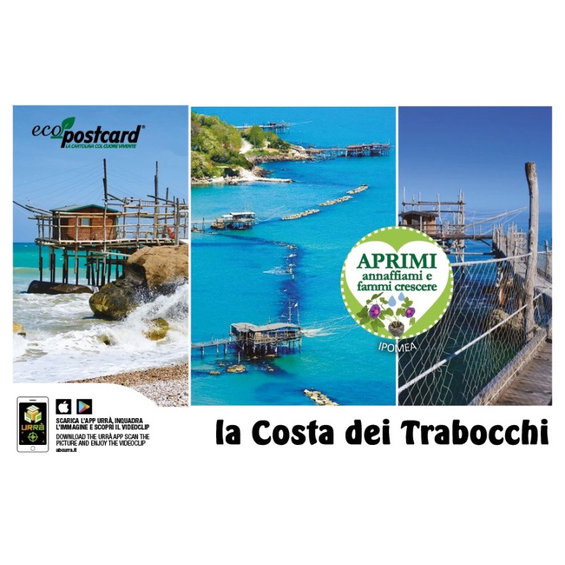 Eco-Postcard cartolina souvenir Costa dei Trabocchi